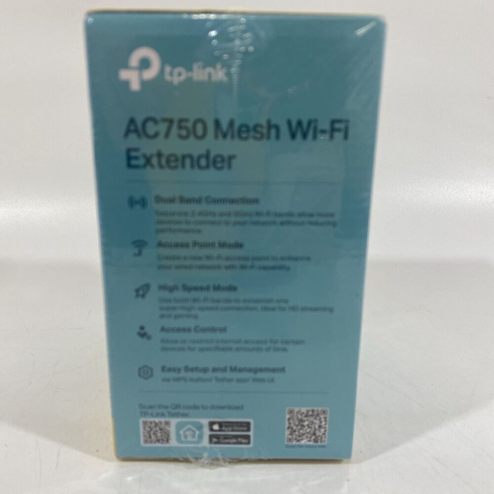 TP-LINK AC750 Dual Band 433 Mbps Mesh WiFi Range Extender Works W/ Any‎ Router - Picture 2 of 7